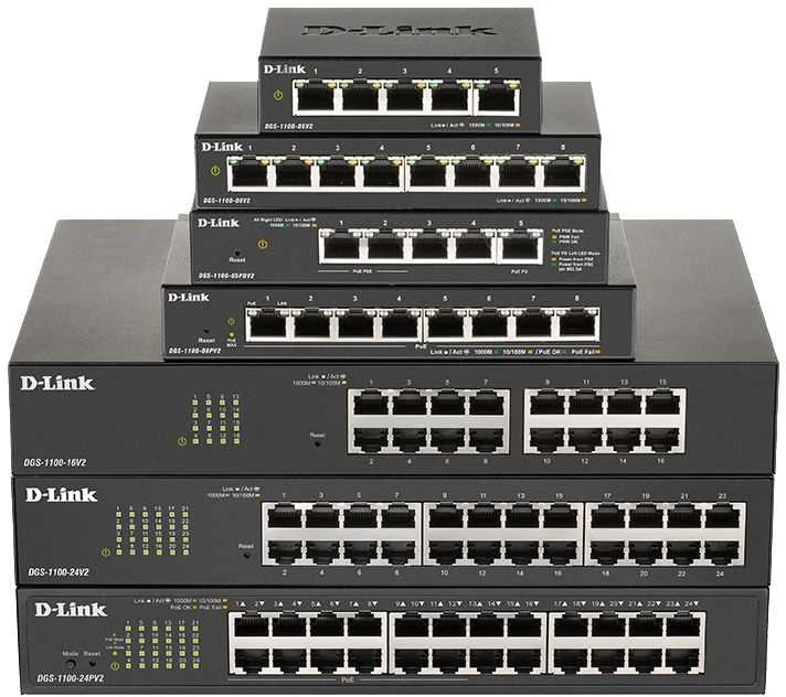 Šakotuvas D-Link | Išmanusis Gigabit Ethernet jungiklis | DGS-1100-08V2 | Tvarko | Darbalaukis | Maitinimo tipas Išorinis | 24 mėn.