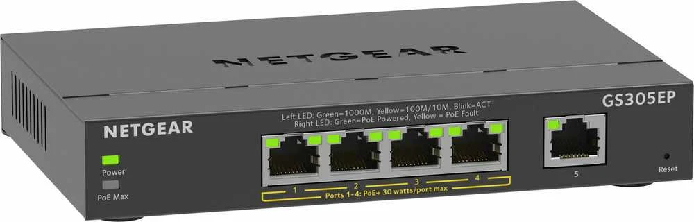 Šakotuvas NETGEAR 5PT GE Plus jungiklis W/POE+