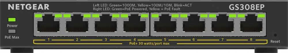 Šakotuvas SwitchNETGEARGS308EP-100PES