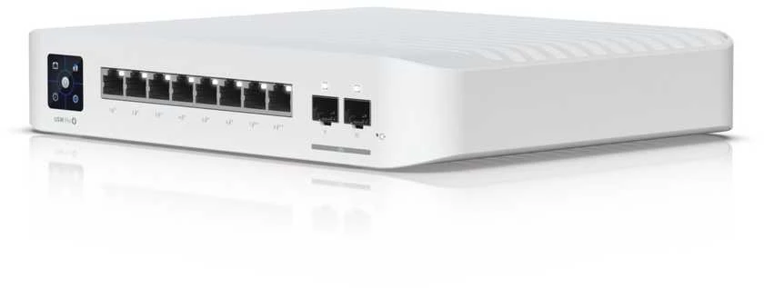Šakotuvas UBIQUITI USW-Pro-XG-8-PoE komutatorius Etherlighting 8x RJ45 10GbE PoE 2x SFP+ 155W 3 slanksčiai