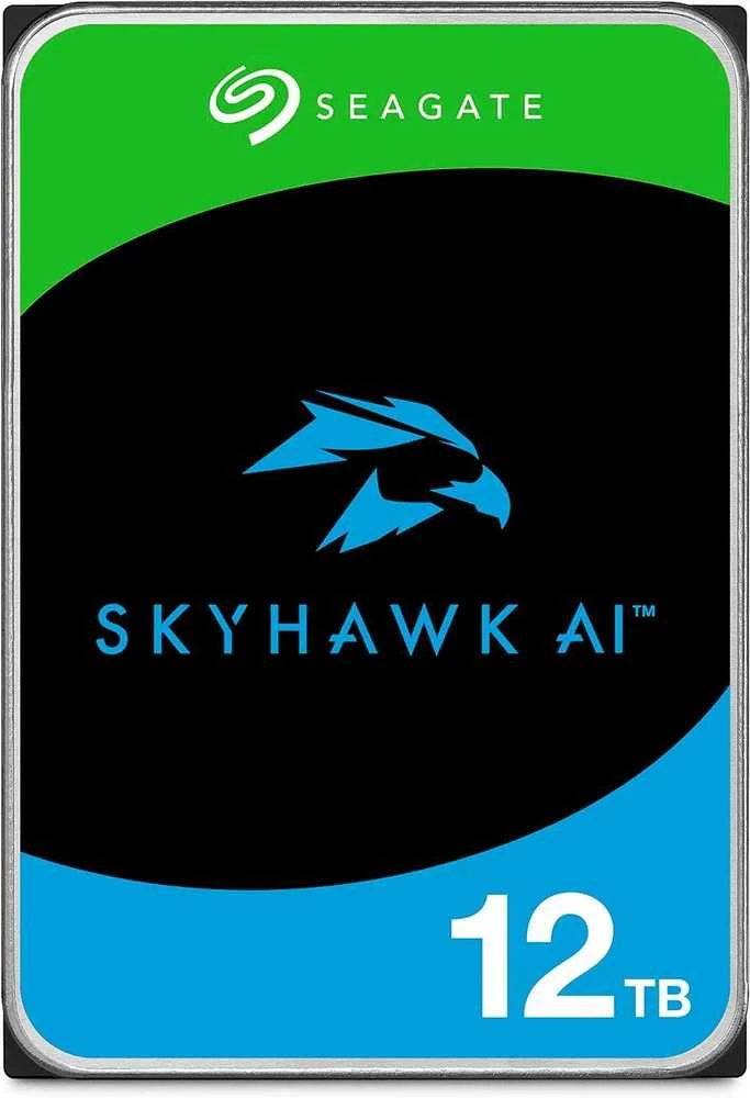 „SEAGATE“ vaizdo stebėjimo optimizuotas dirbtinio intelekto „Skyhawk“ 12 TB HDD SATA 6 Gb/s 512 MB talpyklos 3,5 colio CMR Helium