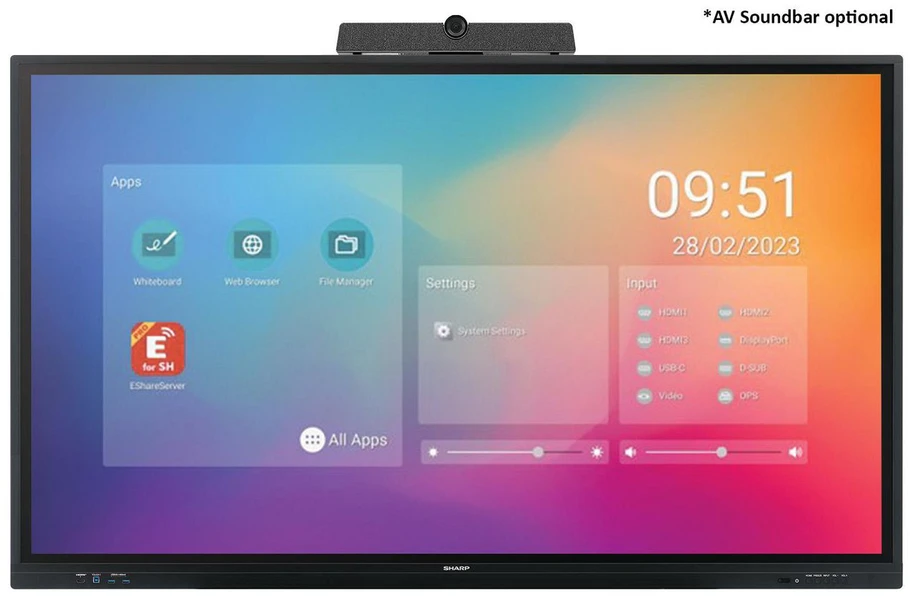 Monitorius NEC Touch PN-LC652 65 colių LFD lietimui jautrus ekranas – UHD 450CD/QM 16/7 „Android“ operacinė sistema