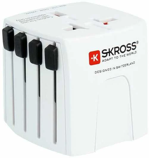 Kelioninis tinklo adapteris 230V 2.5A MUV micro kištukai AU/CN/UK/US/IT - lizdas EU (be įžeminimo) SKROSS