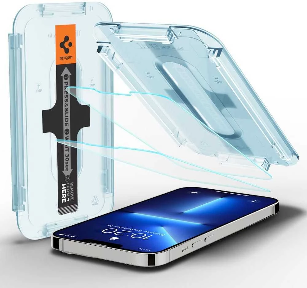 Apsauginis stiklas for iPhone 13 / 13 Pro / 14 with Spigen Glas.tR EZ FIT applicator (2 pcs.)