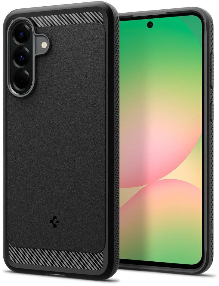 Spigen Rugged Armor, matte dėklas telefonui juodos spalvos – Samsung Galaxy A56 5G