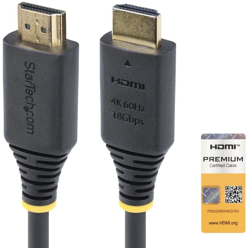 Kabelis StarTech HDMI - HDMI 1.5m juoda (HDMI2CABLE-4K60-150C)