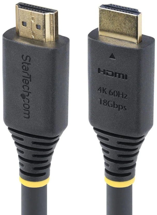 „StarTech“ 5 m aukščiausios kokybės sertifikuotas HDMI kabelis / HDMI laidas / 4K 60Hz / HDR10 / ARC