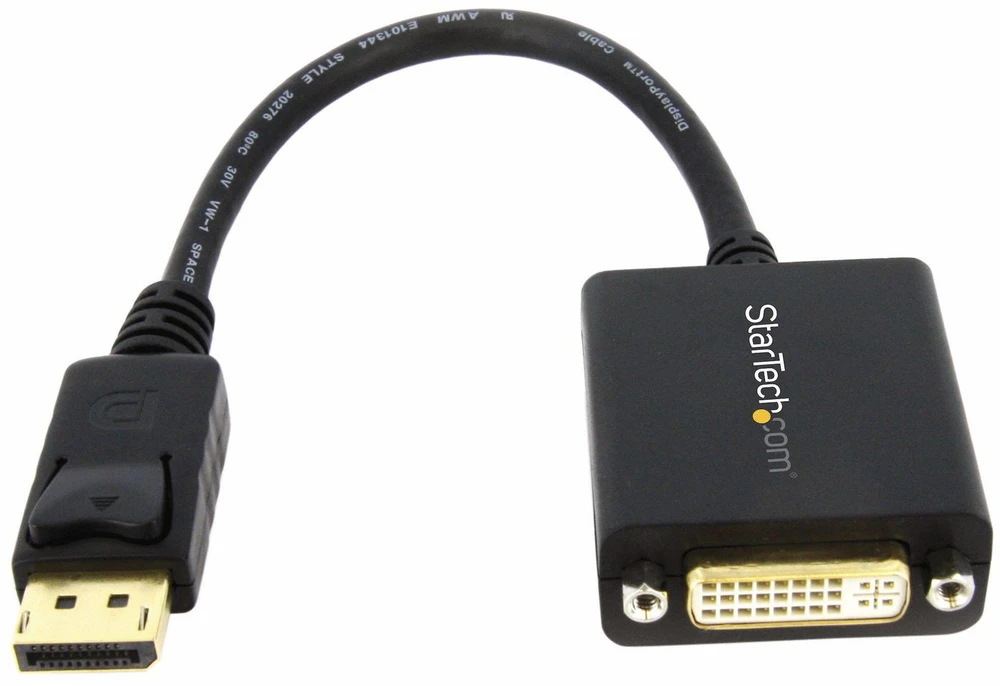 StarTech.com DP2DVI2 vaizdo kabelio adapteris 0,152 m DisplayPort DVI-I Juoda