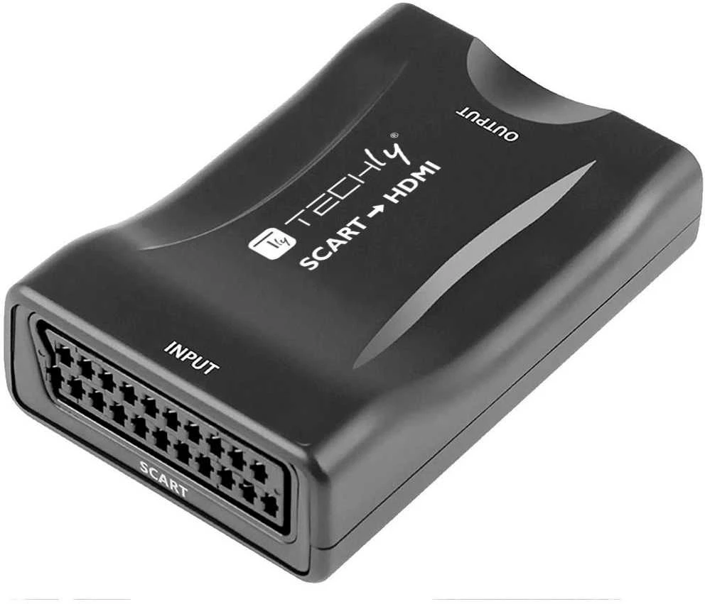 TECHLY kompaktiškas konverteris iš SCART į HDMI skaleris 720p/1080p