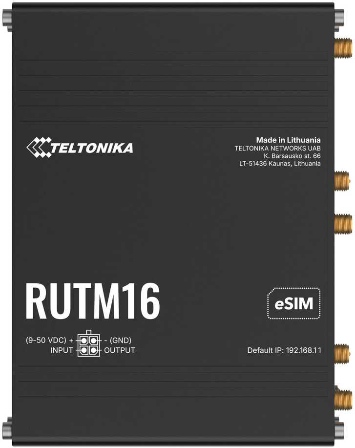 Maršrutizatorius Teltonika RUTM16 (RUTM16000000)