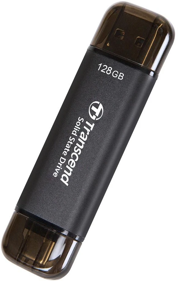 Kietasis diskas „TRANSCEND“ 128 GB išorinė SSD atmintinė, USB/USB-C 10 GB/s – ESD310C