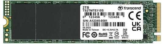 TRANSCEND 1TB SSD vidinis M.2 2280 PCIe Gen3x4 NVMe TLC be DRAM
