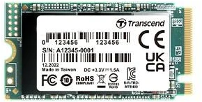 TRANSCEND 256GB M.2 2242PCIe Gen3x4 NVMe 3D TLC DRAM-less