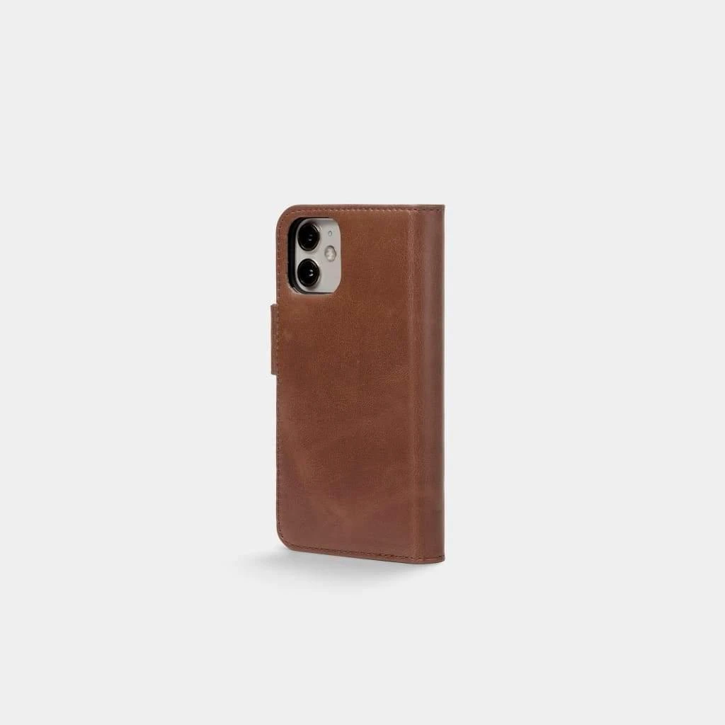 Dėklas Trunk IPhone 12 mini piniginė, ruda