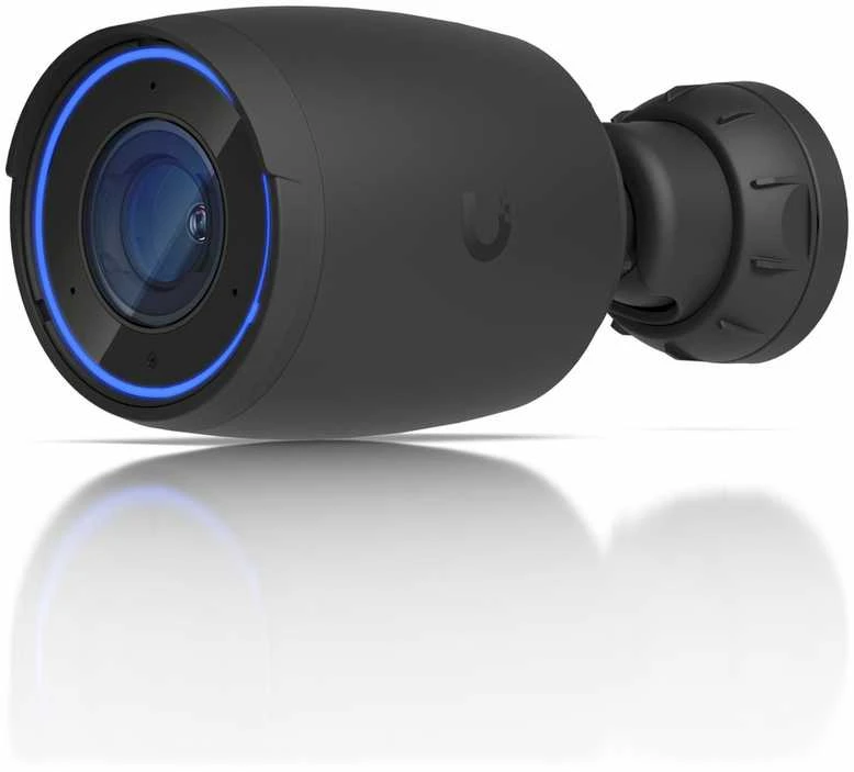 UBIQUITI AI PRO Juodas 4K POE kamera, skirta naudoti viduje ir lauke, su 3 kartų optiniu priartinimu, didelio nuotolio infraraudonųjų spindulių naktiniu matymu ir patobulintomis dirbtinio intelekto aptikimo galimybėmis.