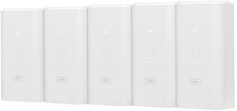UBIQUITI POE-24-12W-5P Ubiquiti PoE-24 pasyvus PoE adapteris EU, 24V 0,5A, įdėklo/ESD apsauga, 5 PAK.