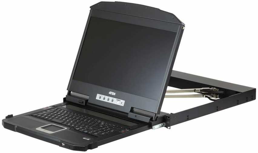 Valiklis Konsolė KVM Aten ATEN CL3800NW Konsolė KVM USB HDMI DVI VGA su podwójną szyną, układ FR
