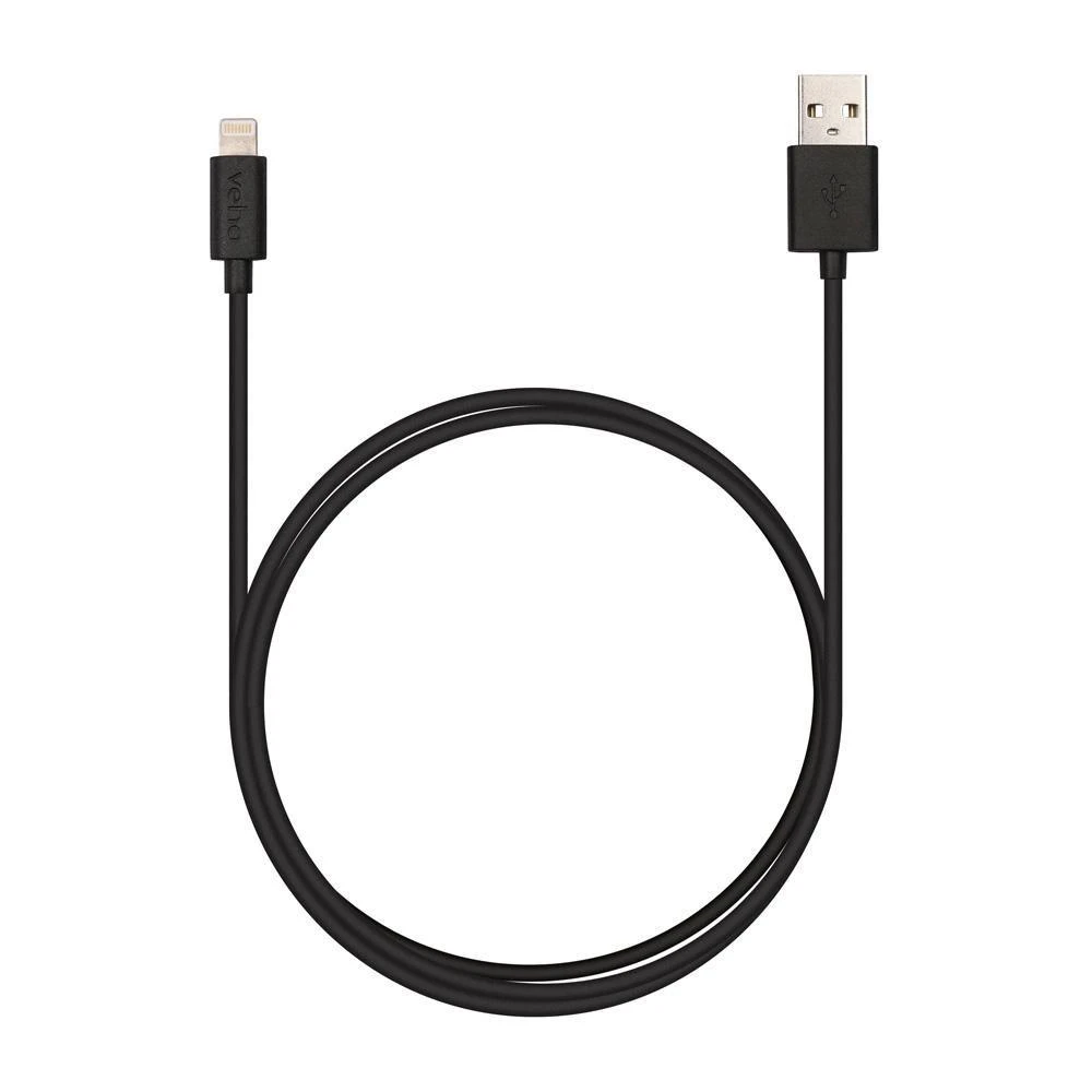 Kabelis USB Veho Lightning - USB-A 1 m Juodas (VPP-501-1M)