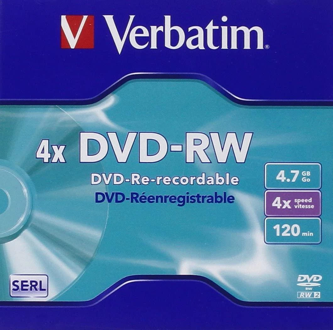 Verbatim DVD+RW, 4x, 4.7GB, 5vnt (43285)