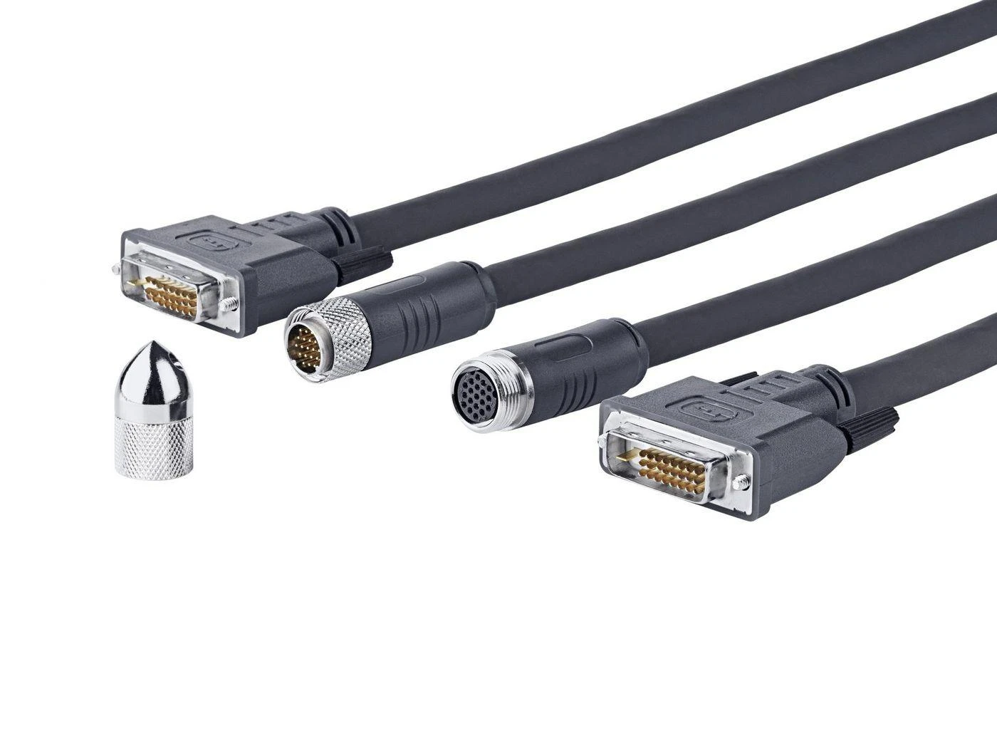 DVI-D kabelio jungtys su tvirtinimo antgaliu