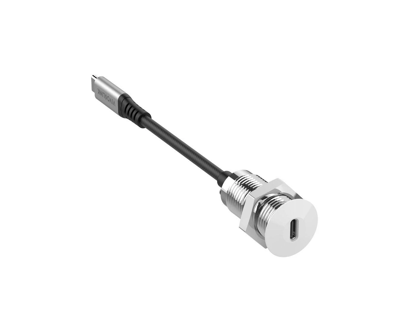 Adapteris USB VivoLink PROUSBCMF0.3SOCKET-W USB-C - USB-C Baltas (PROUSBCMF0.3SOCKET-W)