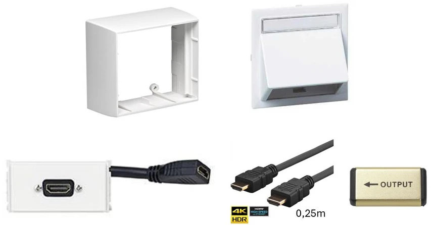 VivoLink Vivolink WI221184-AMP gniazdko elektryczne HDMI Baltas
