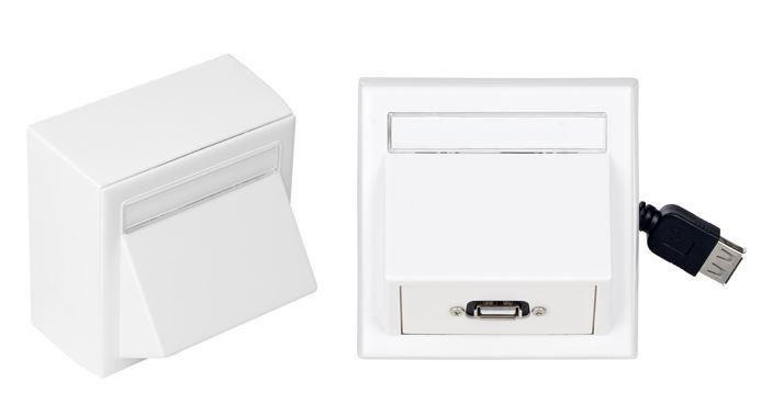 Canyon Vivolink Wall Box with USB2.0 gniazdko elektryczne USB A Baltas