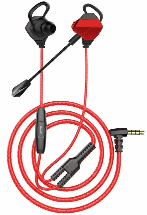 White Shark Eagle raudonos in-ear žaidimų ausinės su mikrofonu