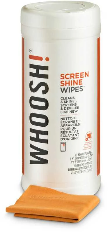 Valiklis WHOOSH! Screen Shine Wipes Canister (70 servetėlių)