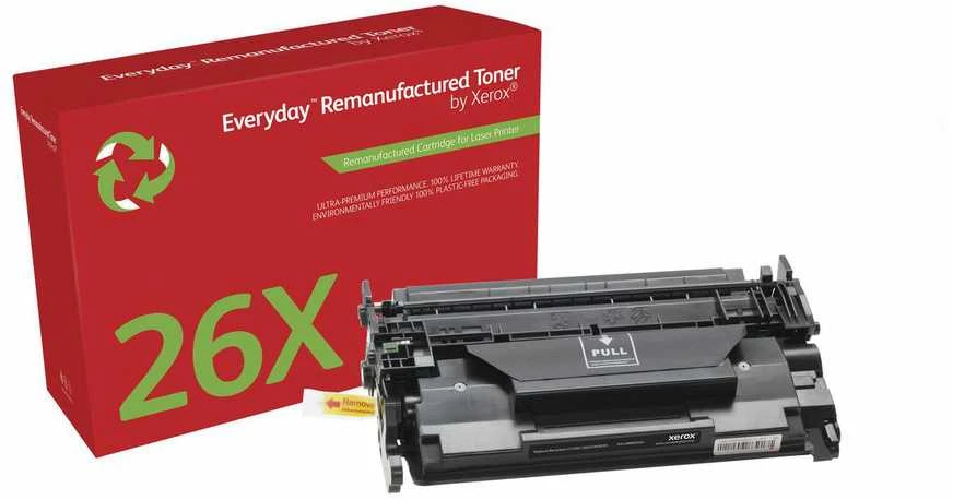 Su Xerox suderinamas toneris su CF226X, HP 26X, juodas, 9000s, didelės talpos
