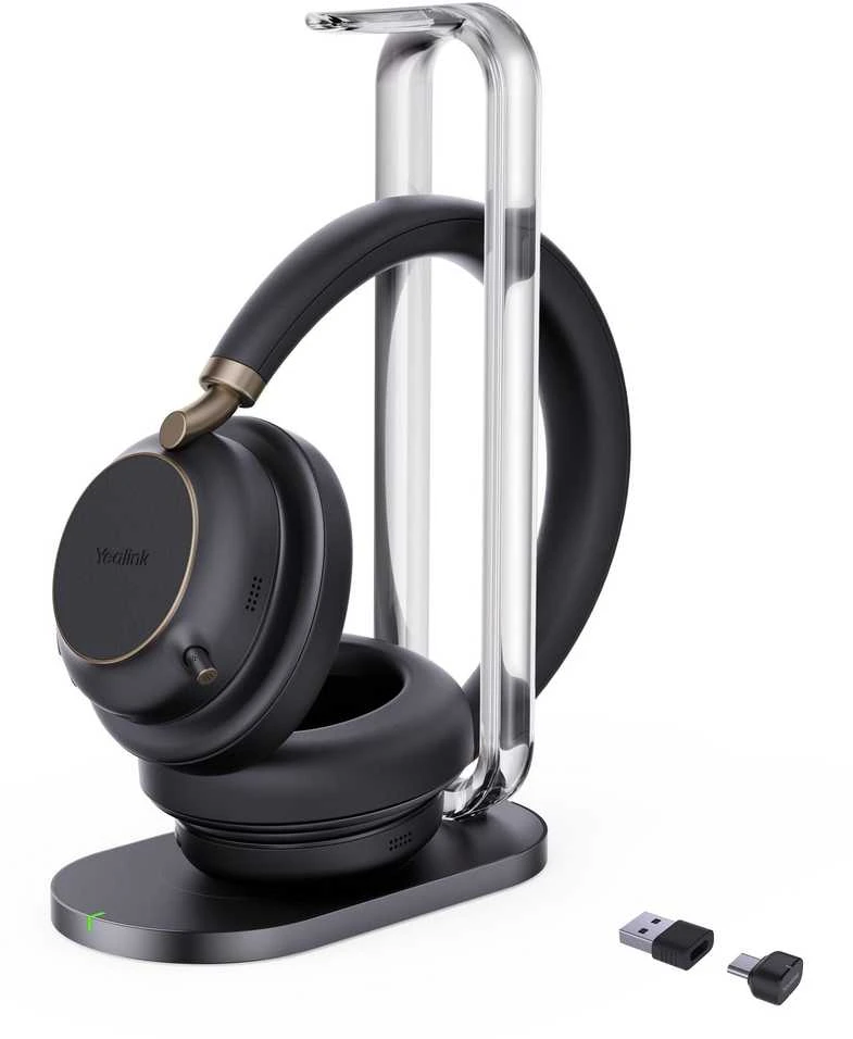 Yealink Bluetooth Ausinės BH76 Plus su Charging Stovas UC Juodas USB-C/A