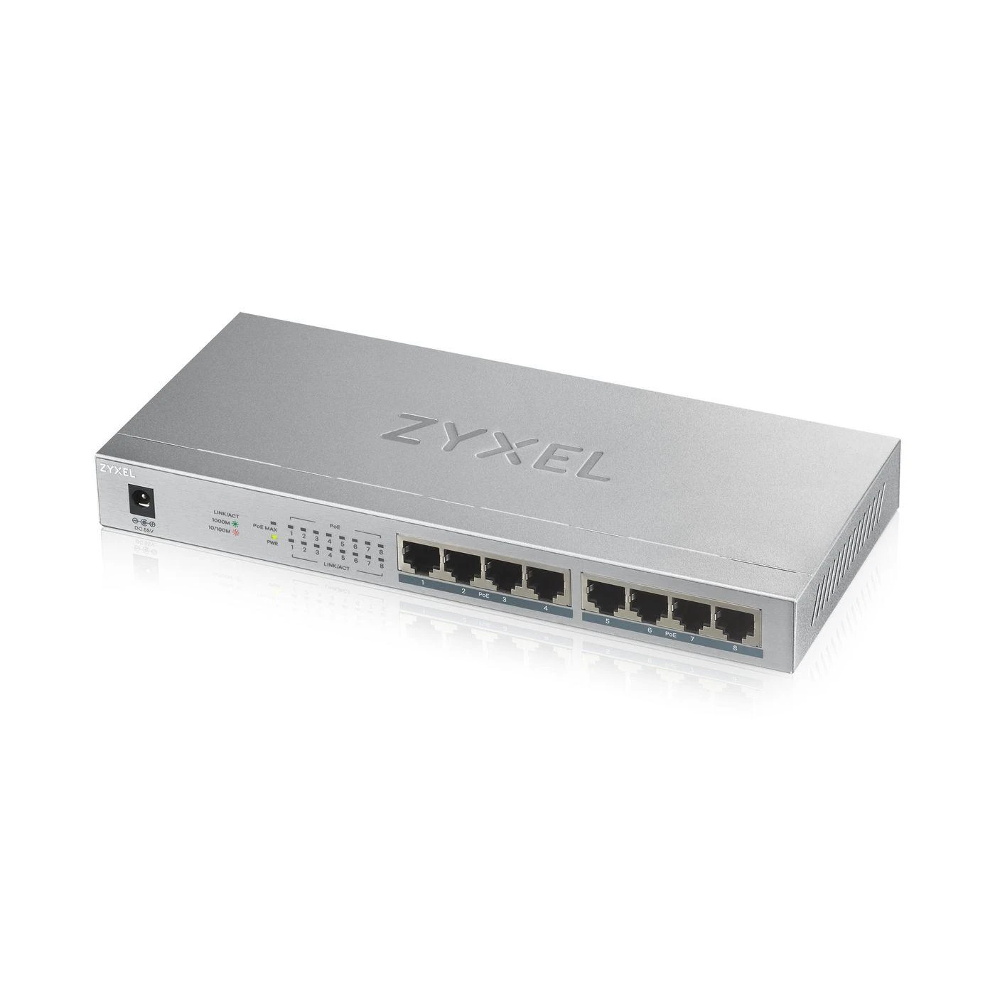 ZYXEL GS1008-HP 8 prievadų GbE nevaldomas PoE jungiklis