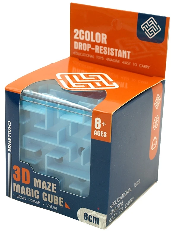 3D labirinto kubas-galvosūkis „Magic Cube“ - Mėlyna