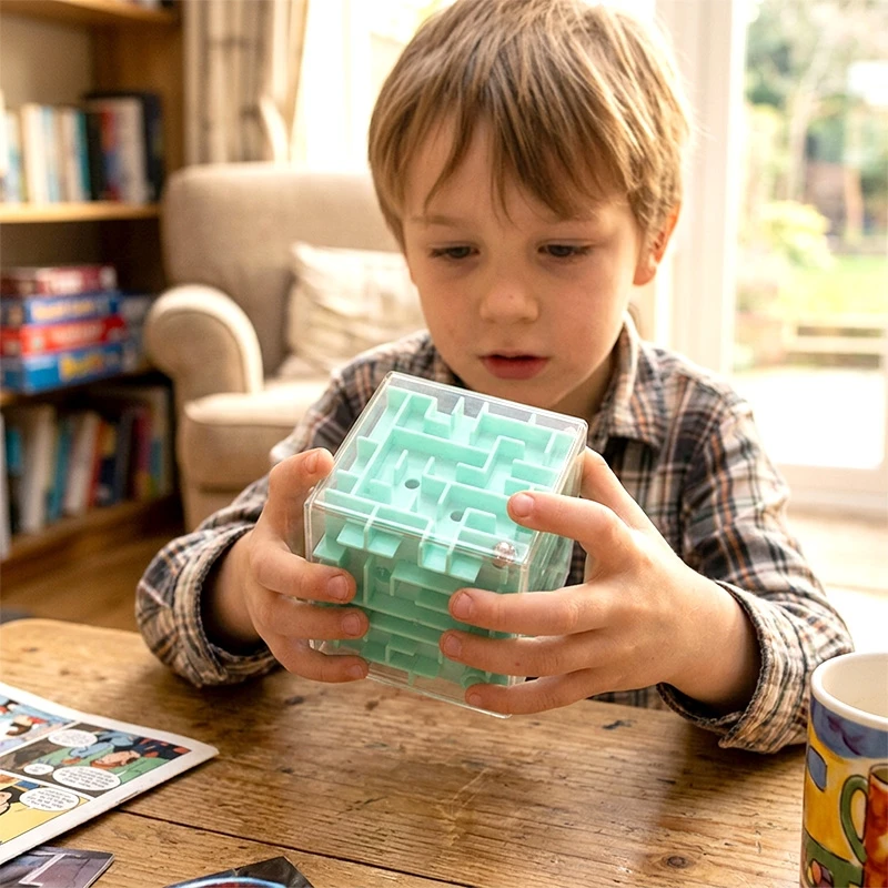 3D labirinto kubas-galvosūkis „Magic Cube“ - Mėlyna