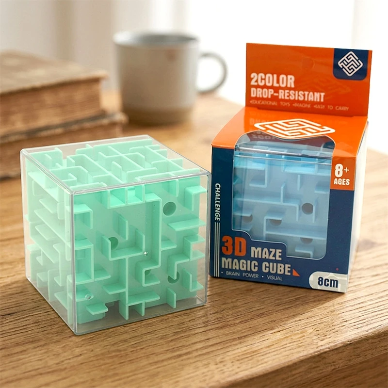 3D labirinto kubas-galvosūkis „Magic Cube“ - Mėlyna