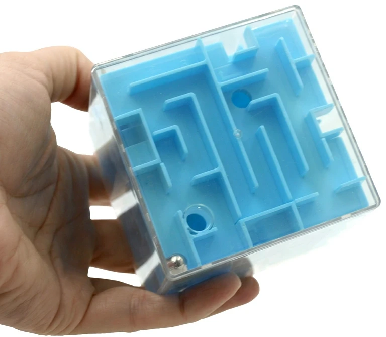 3D labirinto kubas-galvosūkis „Magic Cube“ - Mėlyna