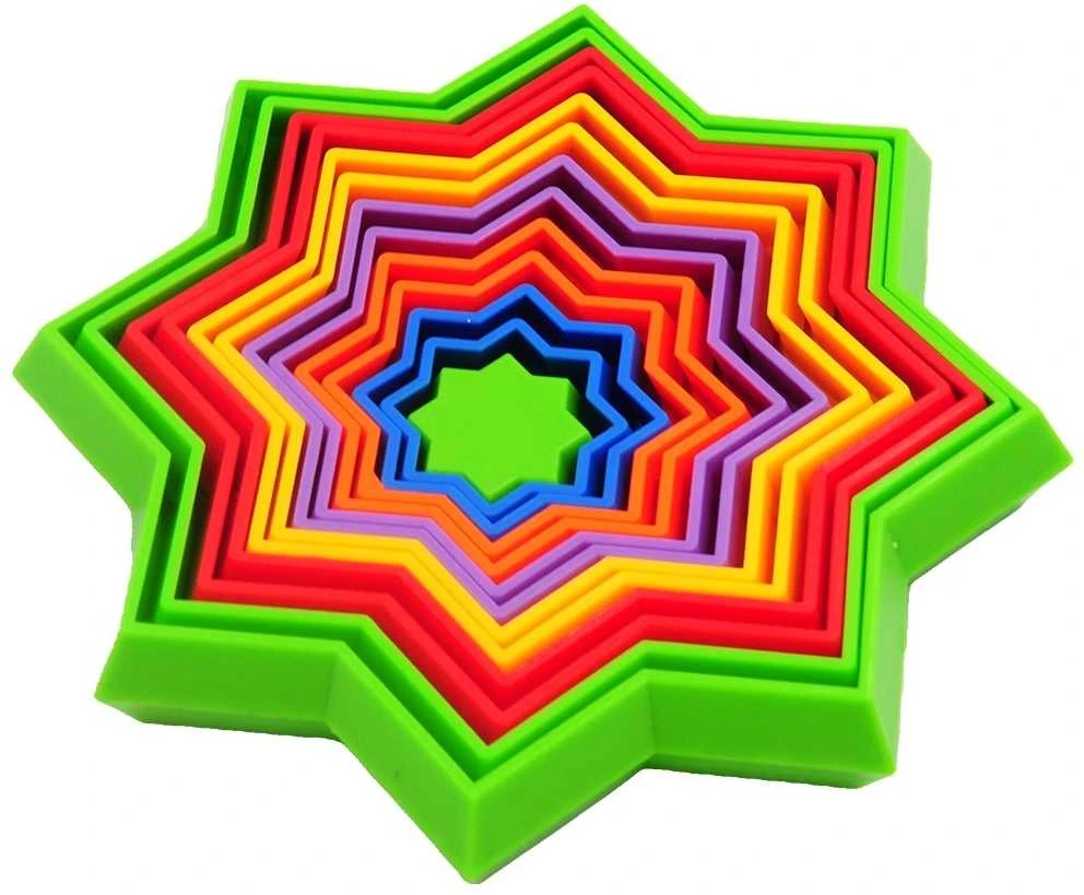 3D magiška žvaigždė fidget antistresinis žaislas - Žalia