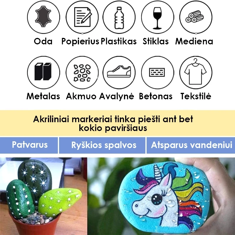 Akriliniai markeriai 48 spalvų