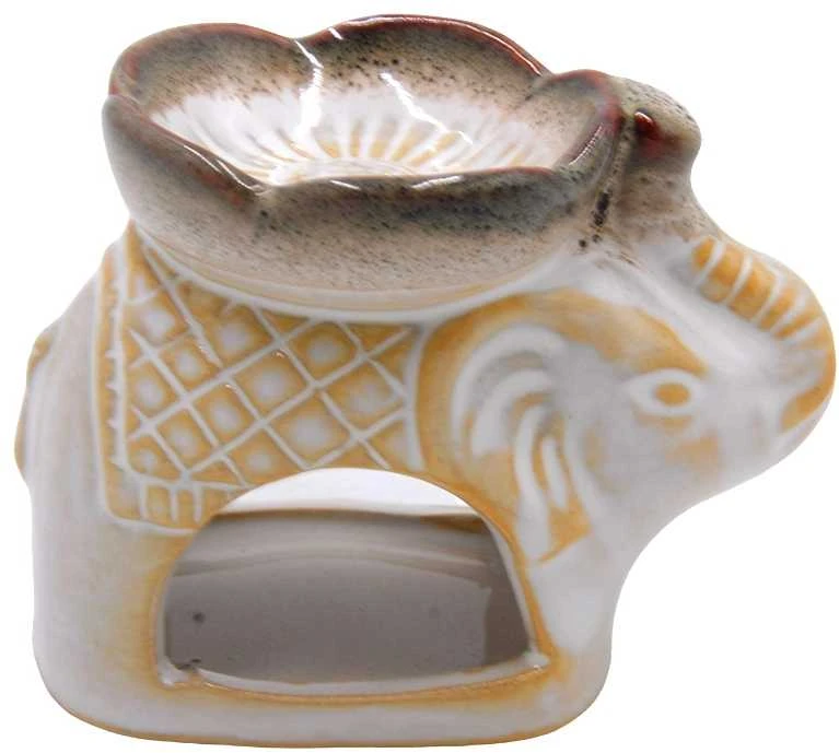 Aliejinė smilkalinė Drambliukas, 7x9x6 cm - Balta
