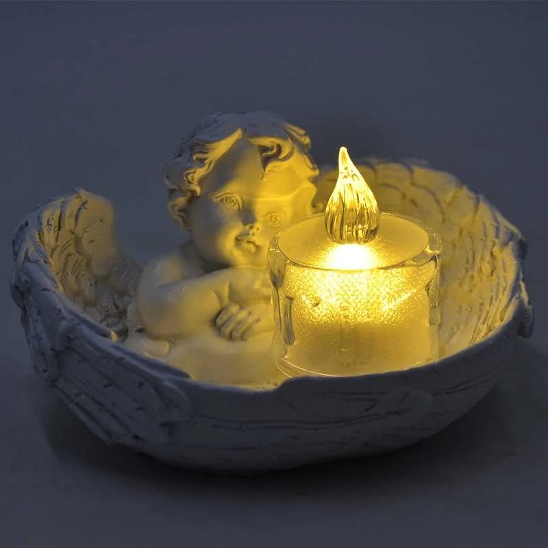 Angelo figūrėlė – dubenėlis ir žvakidė, h 7x12x10 cm