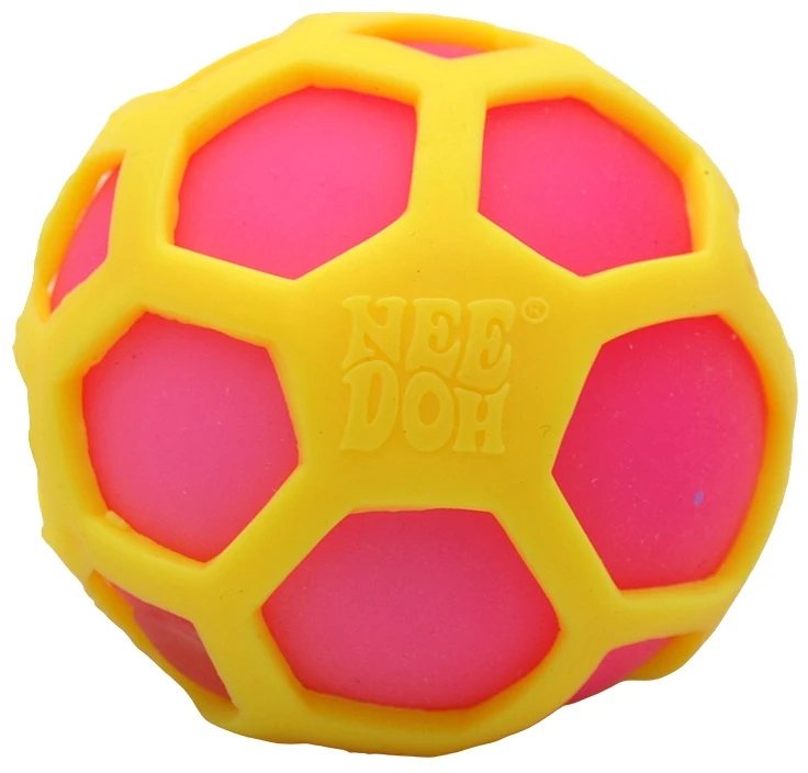 Antistresinis minkomas kamuoliukas „Atomic NeeDoh“, 6 cm - Geltona