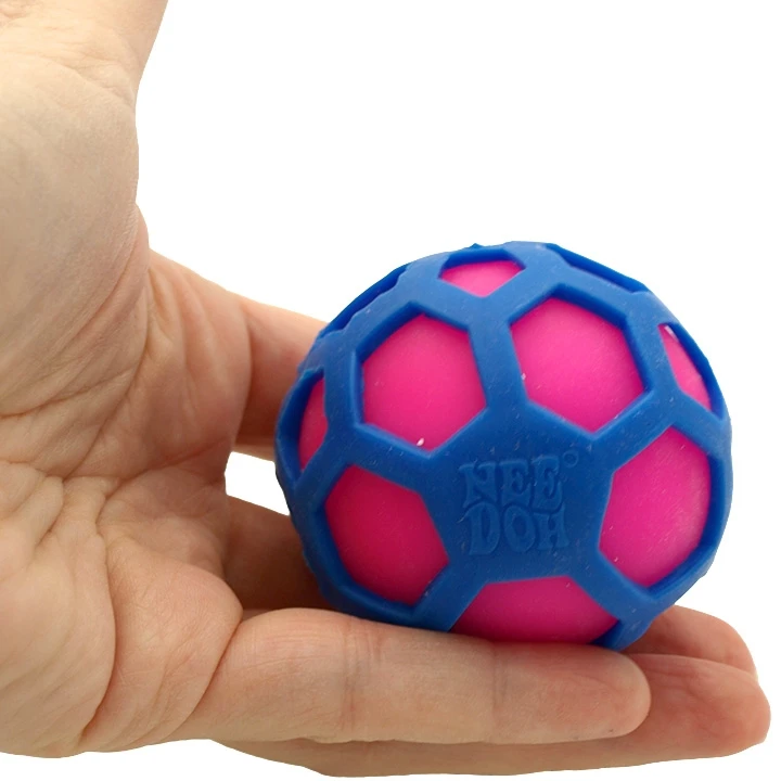 Antistresinis minkomas kamuoliukas „Atomic NeeDoh“, 6 cm - Geltona