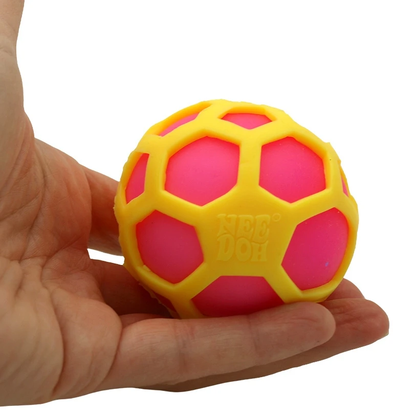 Antistresinis minkomas kamuoliukas „Atomic NeeDoh“, 6 cm - Geltona