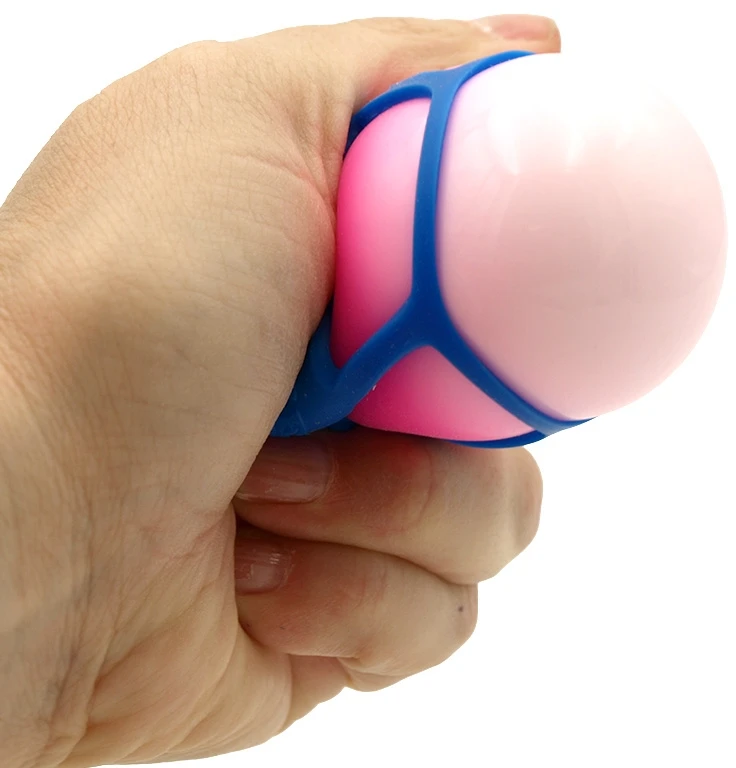 Antistresinis minkomas kamuoliukas „Atomic NeeDoh“, 6 cm - Geltona