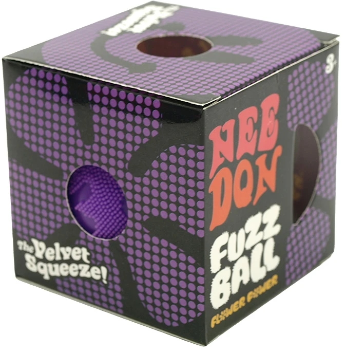 Antistresinis minkomas žaislas NeeDoh Fuzz Ball, 6 cm - Rožinė