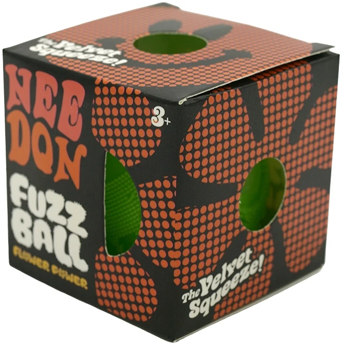 Antistresinis minkomas žaislas NeeDoh Fuzz Ball, 6 cm - Rožinė