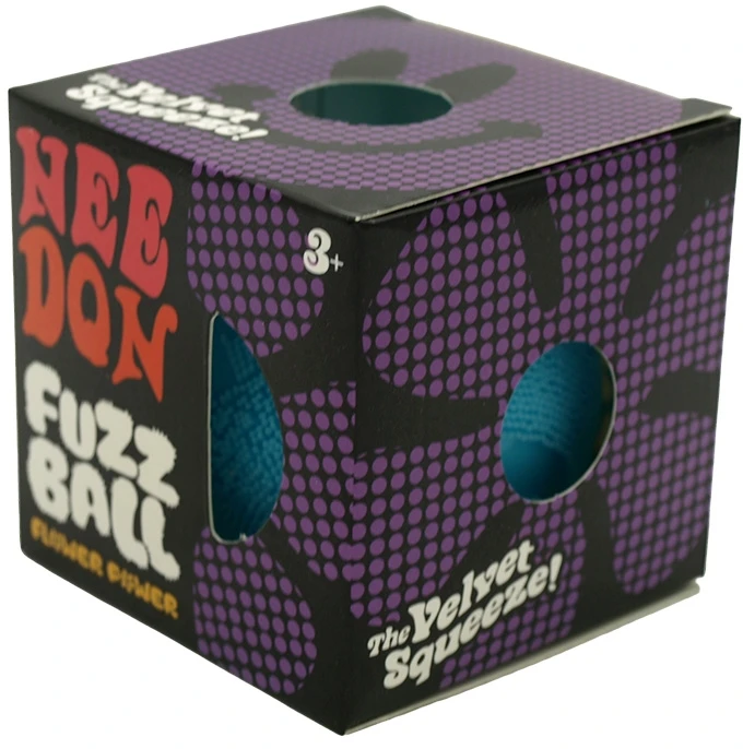 Antistresinis minkomas žaislas NeeDoh Fuzz Ball, 6 cm - Rožinė