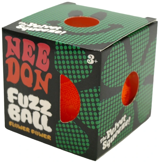 Antistresinis minkomas žaislas NeeDoh Fuzz Ball, 6 cm - Rožinė