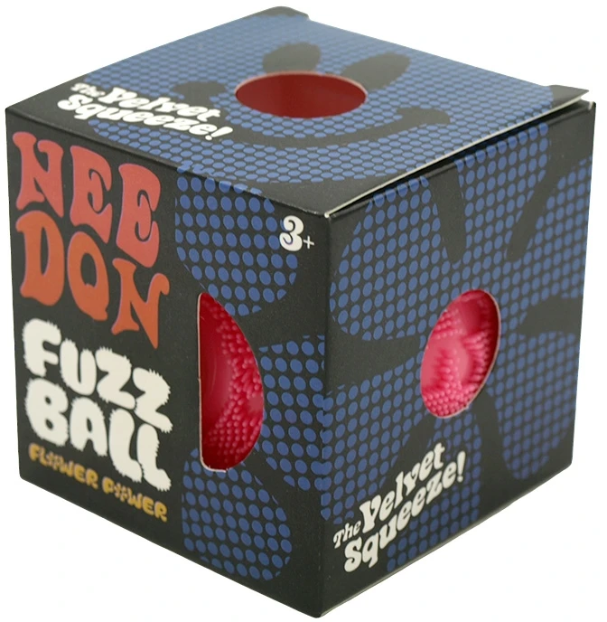 Antistresinis minkomas žaislas NeeDoh Fuzz Ball, 6 cm - Rožinė