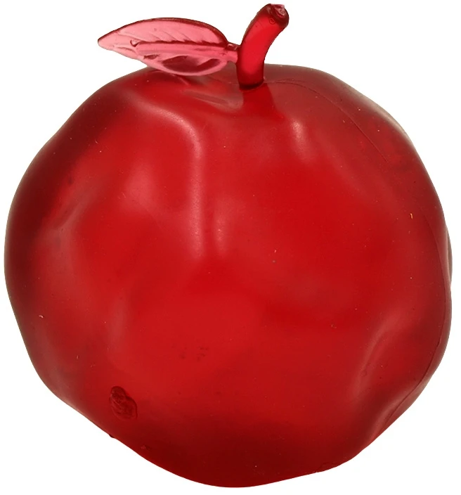 Antistresinis minkomas žaislas Obuolys, 6 cm - Raudona